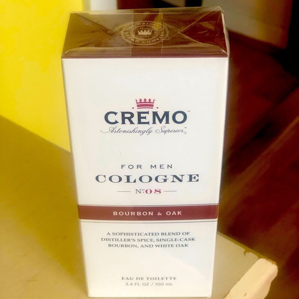 Cremo Spray Cologne Bourbon and Oak, 3.4 fl oz